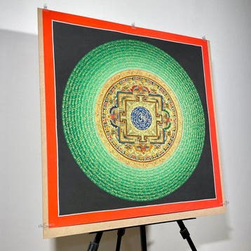 77 cm - NO RESERVE - Large Painting of Tibetan Tradition -