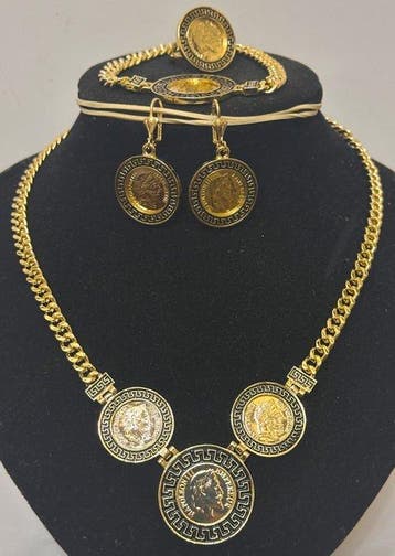 Exclusieve set in Franse Empire-stijl - 3-delige sieradenset