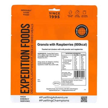 Muesli Met Frambozen - Expedition Foods, Verzenden