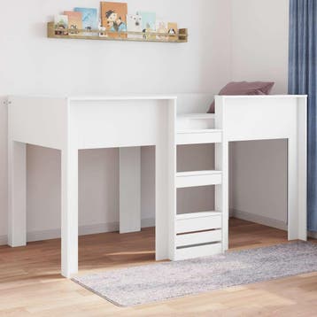 vidaXL Stapeld bed voor kids Wit 100 x 200 cm Bewerkt hout, Verzenden, Nieuw