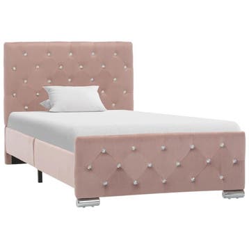 Bedframe 90x200 roze | 49% korting, retour deal, Huis en Inrichting, Gebruikt, 90 cm, Verzenden, Klassiek