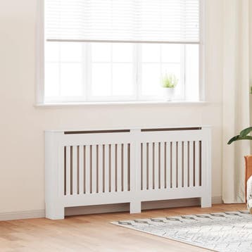 vidaXL Radiatorombouw wit bewerkt hout 172 cm, Verzenden, Nieuw