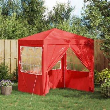 vidaXL Partytent 200 x 200 x 240 cm Rood PE en staal, Verzenden, Nieuw