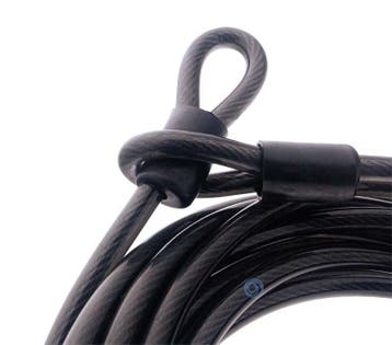 Staalkabel 10 meter met lussen geplastificeerd, Verzenden