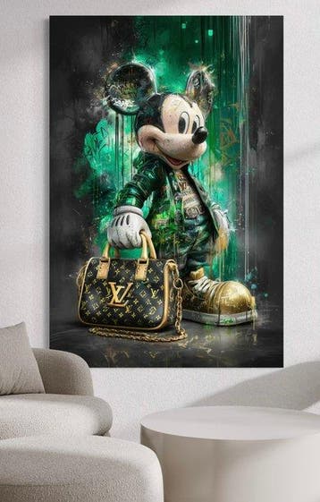 Off Axis - Green Mickey LV - Œuvre unique 1/1 - XL