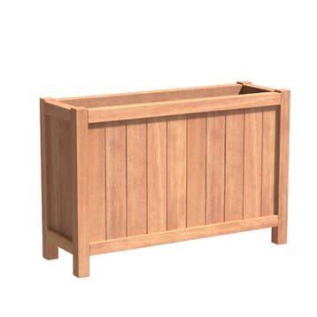 Hardhouten plantenbak Valencia 120x40x80cm - Met bodem, Tuin en Terras, Bloembakken en Plantenbakken, 100 cm of meer, Nieuw, 60 cm of meer