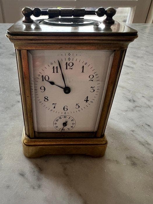 Reisklok - Messing - 1850-1900 - Carriage clock, Antiek en Kunst, Antiek | Klokken