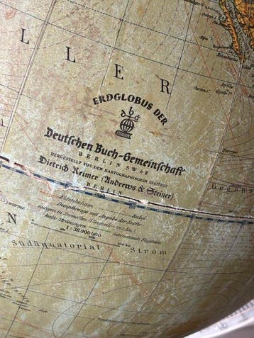 Terrestrial table globe - Rare WWII German Reich – Dietrich