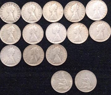Italië. lotto di 15 monete 500 lire in argento (Zonder