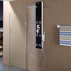 vidaXL Douchepaneel 18x42,1x120 cm glas zwart, Doe-het-zelf en Bouw, Verzenden, Nieuw