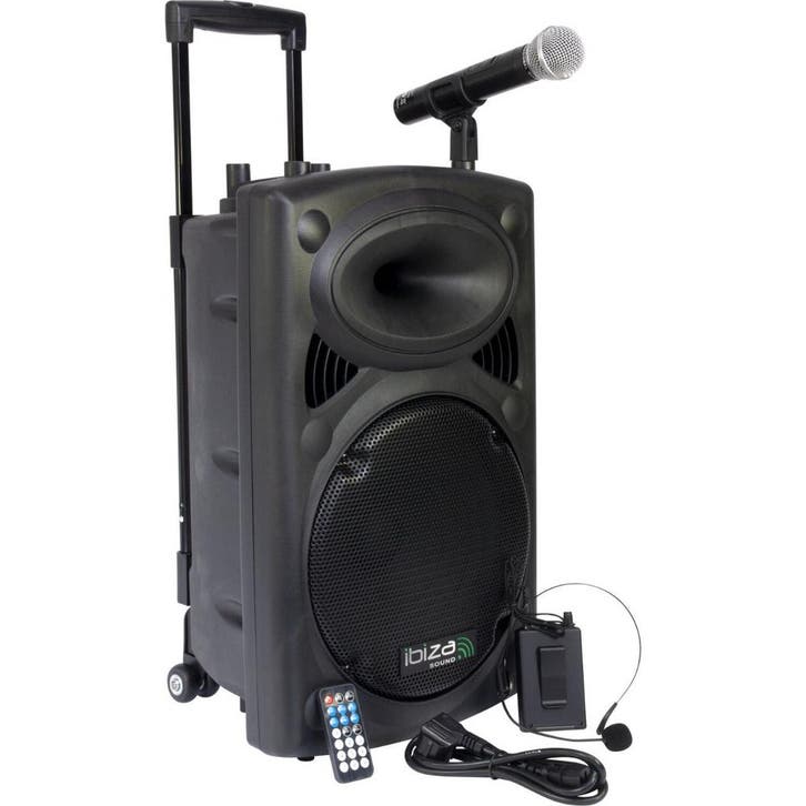 Ibiza Sound PORT12VHF-BT Mobiele Luidspreker Box 700W, Audio, Tv en Foto, Luidsprekerboxen