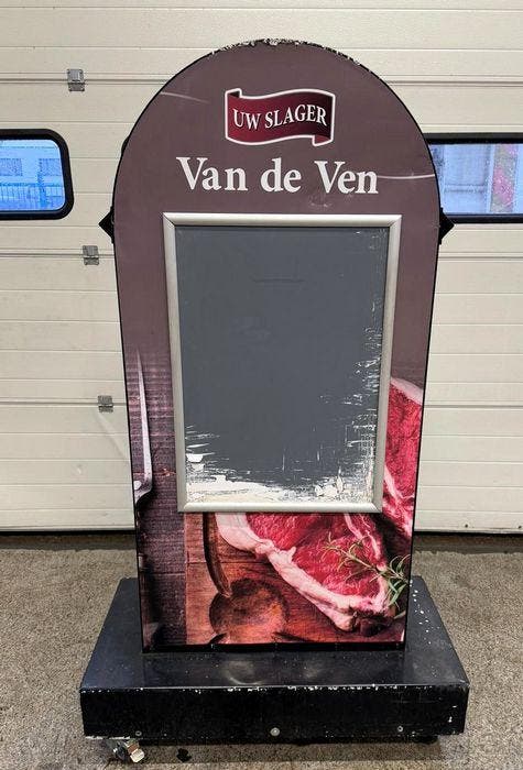 Reclamebord, Stoepbord, B102 x D52 x H189cm, Zakelijke goederen, Kantoor en Winkelinrichting | Winkel en Inventaris