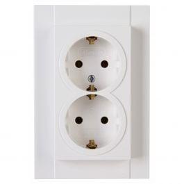 KOPP Athenis HK07 Inbouw Wandcontactdoos 1-voudig Dubbel Sto, Doe-het-zelf en Bouw, Elektriciteit en Kabels, Nieuw, Verzenden