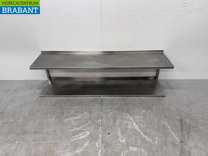RVS Dubbel Wandschap Schap 150 x 35 cm Horeca, Articles professionnels, Horeca | Mobilier & Aménagement, Enlèvement ou Envoi