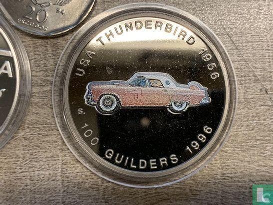 Suriname 100 guilders 1996 (PROOF - roze gekleurd) USA T..., Postzegels en Munten, Munten | Amerika, Losse munt, Verzenden
