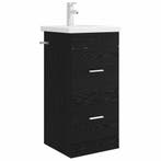 vidaXL Badkamer Vanity met Wastafel Zwart eiken 42 x 40 x, Maison & Meubles, Tables | Coiffeuses, Verzenden