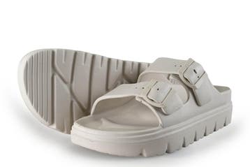 Claudia Ghizzani Slippers in maat 39 Beige, Kleding | Dames, Schoenen, Verzenden, Beige, Zo goed als nieuw, Slippers