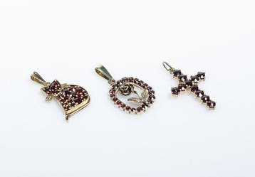 Zonder minimumprijs - 3-delige sieradenset - 925 zilver -, Handtassen en Accessoires