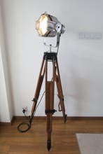 Theater Lamp - Staande lamp - Aluminium, Staal, Hout