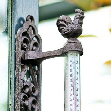 Thermometer - Gietijzer, Antiek en Kunst