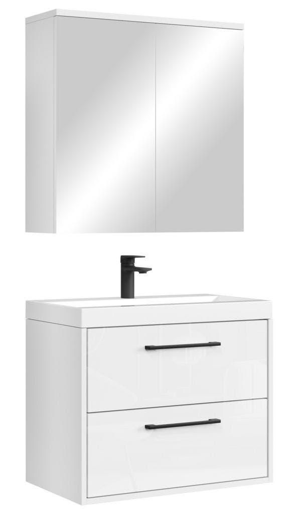 Badkamermeubel Set Florence 01 60 cm – Hoogglans Wit, Huis en Inrichting, Badkamer | Badkamermeubels, Nieuw, Verzenden
