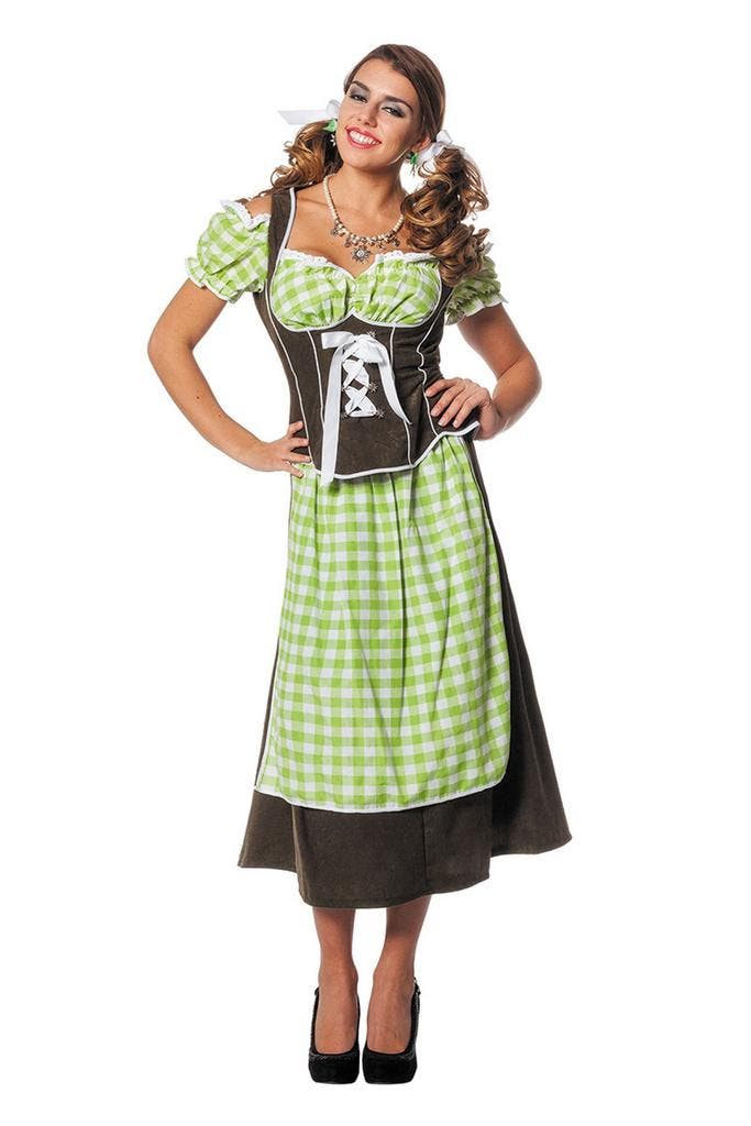 Groene Dirndl Jurk Oktoberfest Dames, Enfants & Bébés, Costumes de carnaval & Déguisements, Envoi