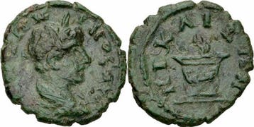 196-217 Caracalla Nicaea Bithynien Bronze Altar Girlanden..., Verzenden
