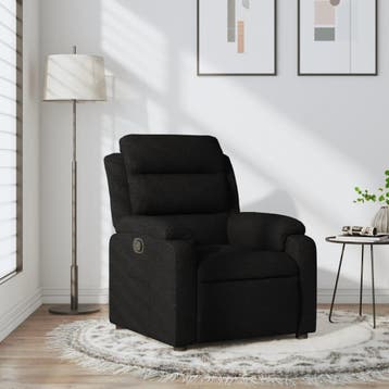 vidaXL Relaxfauteuil Zwarte Stof, Verzenden