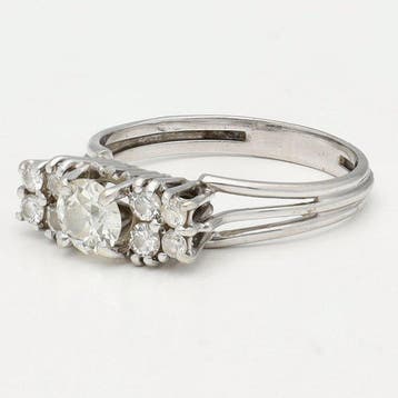 Ring - 18 karaat Witgoud Diamant (Natuurlijk), Nieuw