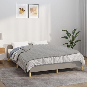 vidaXL Verzwaringsdeken 140x200 cm 6 kg stof grijs, Verzenden, Nieuw