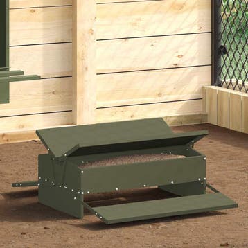 vidaXL Kip trekvoeder Olijfgroen 75 x 53 x 20,5 cm 10 kg, Verzenden