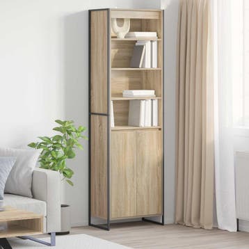vidaXL Hoge Kasten Sonoma 60 x 36 x 200 cm Bewerkt hout, Verzenden