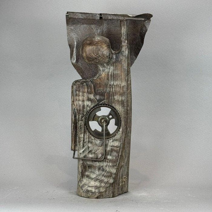 Karol Dusza (1972) - Wooden sculpture 67cm, Antiquités & Art, Art | Objets design