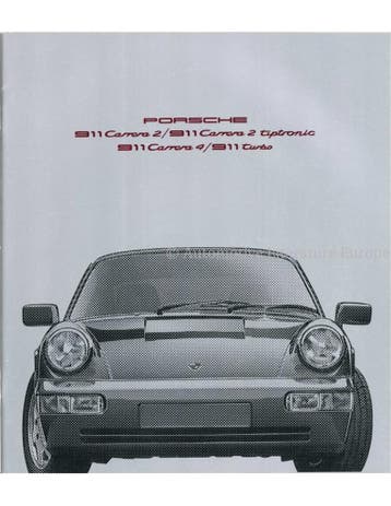 1991 PORSCHE 911 CARRERA & TURBO BROCHURE ENGELS, Boeken, Nieuw