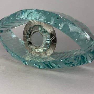 Andrzej Rafalski - sculptuur, Glass EYE - hand made - 13 cm