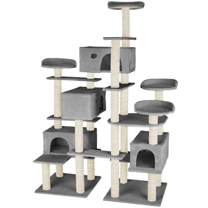 tectake Krabpaal Entissar 214cm - grijs, Animaux & Accessoires, Accessoires pour chats, Envoi