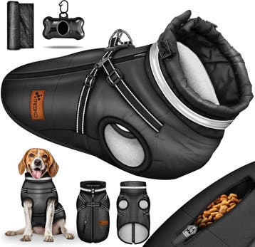 Hondenjas - Hondentrui - Winter - L - Zwart - TRESKO®, Verzenden, Nieuw