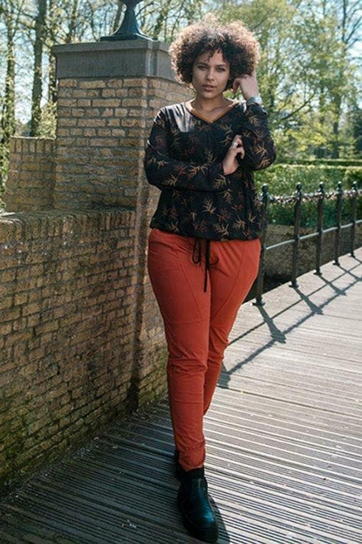 Blouse Exxcellent half voile print maat 48, Kleding | Dames, Blouses en Tunieken, Verzenden