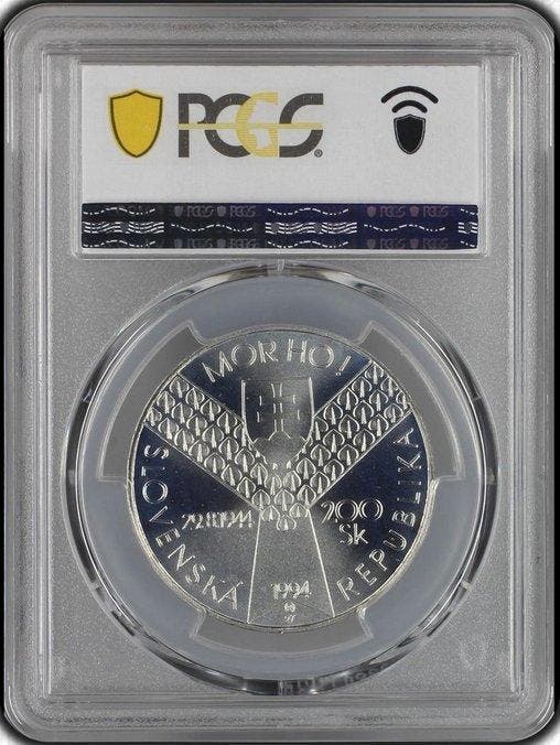 Slowakije. 200 Korún 1994 - PCGS MS67, Postzegels en Munten, Munten | Europa | Niet-Euromunten