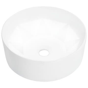 vidaXL Wastafel 36x14 cm keramiek wit, Verzenden, Nieuw