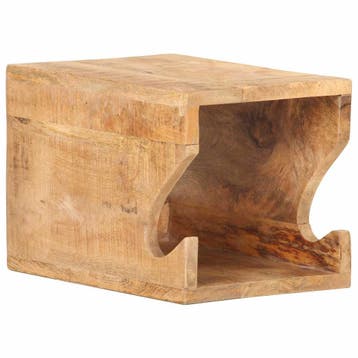 vidaXL Wandfietsenrek 35x25x25 cm massief ruw mangohout, Verzenden