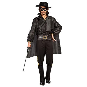 Zorro Kostuum Zwart Heren, Verzenden, Nieuw