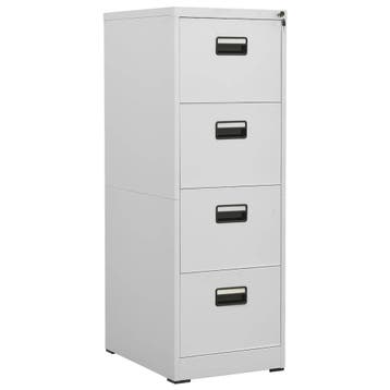 vidaXL Archiefkast 46x62x133 cm staal lichtgrijs, Verzenden, Nieuw