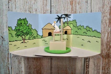 Beeldje - Diorama Moulinsart - Coffret scène Milou trône -