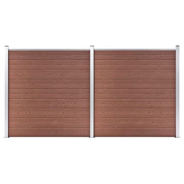 vidaXL Schutting 353x186 cm HKC bruin, Verzenden, Nieuw