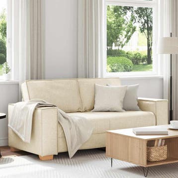 vidaXL 2-zitsbank / zetel Linnen 180x78x84 cm, Verzenden, Nieuw