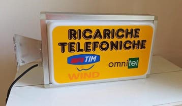 Verlichte tweezijdige uithangbord Telefonische