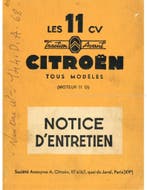1956 CITROËN TRACTION AVANT INSTRUCTIEBOEKJE FRANS