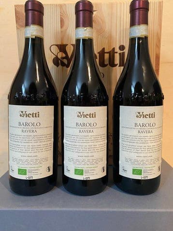 2019 Vietti Barolo Ravera - Barolo DOCG - 3 Bouteilles (0,75, Verzamelen, Wijnen, Nieuw