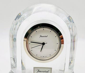 Collectie merkartikelen - Baccarat Kristallen bureauklok –, Antiek en Kunst, Curiosa en Brocante